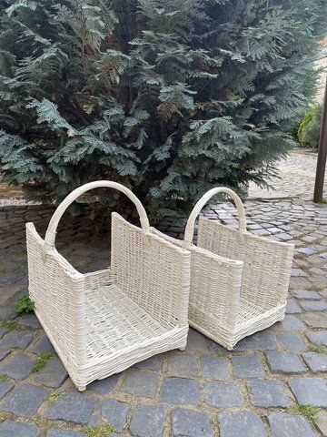 Вибілений набір корзин для дров🪵 артикул:Дрова-13 фото